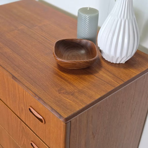 Vintage Danish chest of drawers, Omann Jun, 6 drawers, teak 1960s, Wood, Brown (photo 13 of 22)