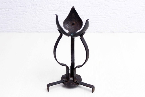 IJzeren kandelaar in natuurlijke stijl uit de jaren 1950