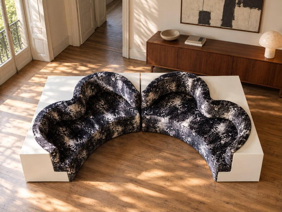Archizoom Associati "Safari"- Divano ORIGINALE d'epoca, 2 moduli, Poltronova, ca1970 – Divani modulari (photo 2 of 5)