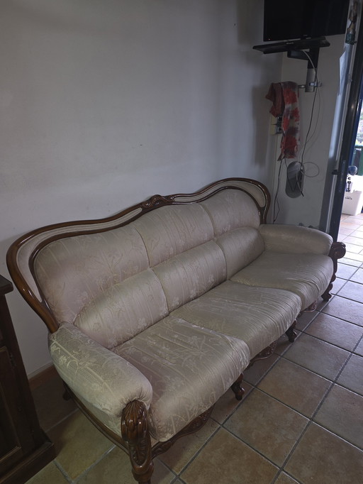 Divano stylo Lodovico xv, baroque, 3 pers