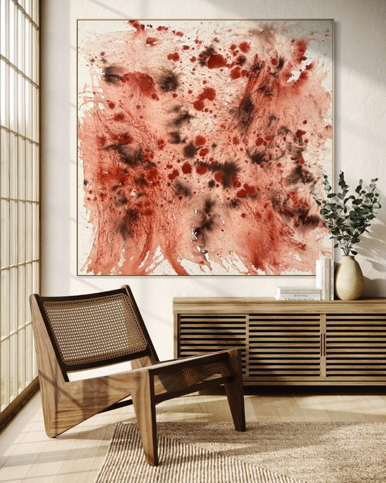 Image 1 of Abstract Acrylic Painting Diptych 100 x 200