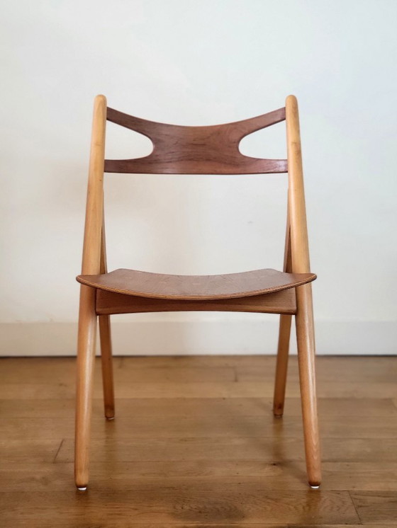 Image 1 of 5 sedie Sawbuck CH29 di Hans J. Wegner per Carl Hansen & Søn