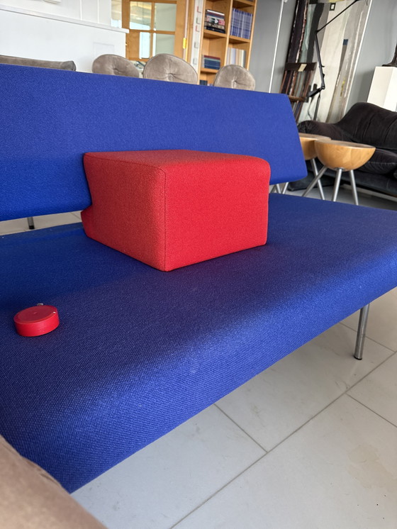 Image 1 of Divano/divano letto di design Spectrum di Mart Visser – design moderno olandese – acciaio e rivestimento blu