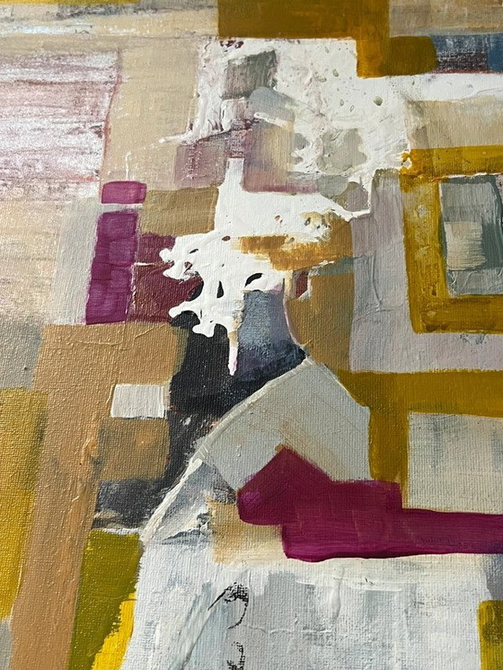 Image 1 of Lienzo de pintura acrílica abstracta contemporánea - 80x65cm