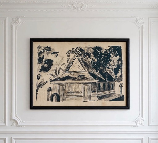 Very Old Painting, Ink and Wash, The Pagoda