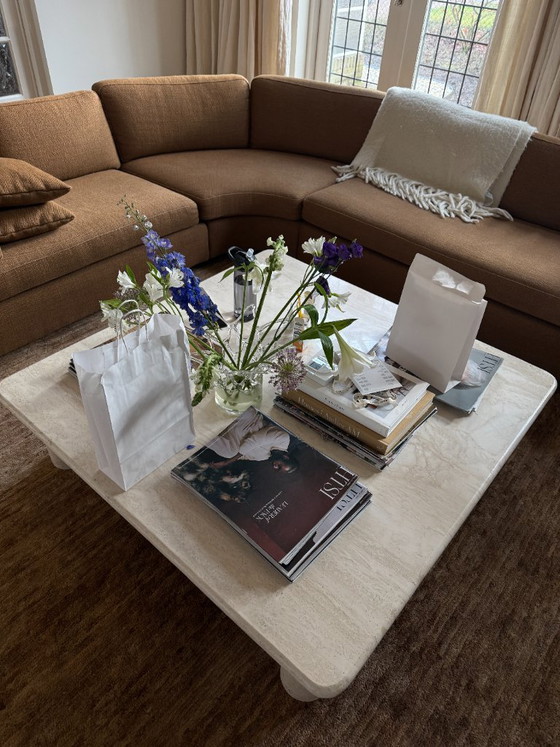 Image 1 of Travertine coffee table 120x120x30