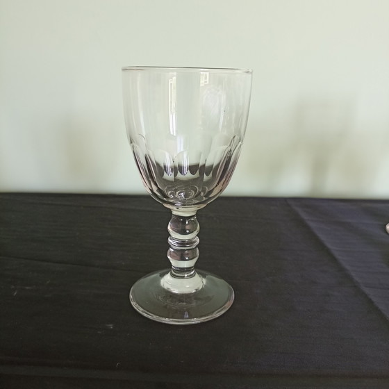 Image 1 of Magnífico juego de vasos antiguos de uranio – Soplados a mano – ca. 1900