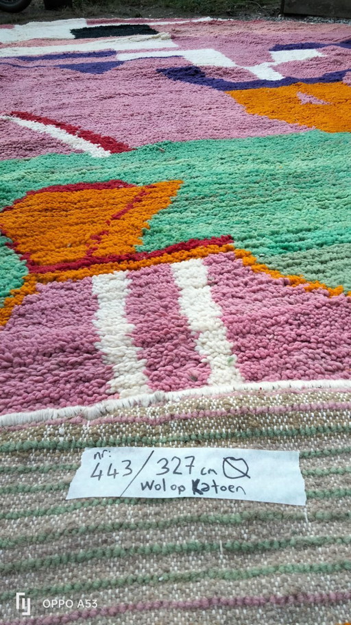 Handgeknoopt Berber kleed wol 327x0cm