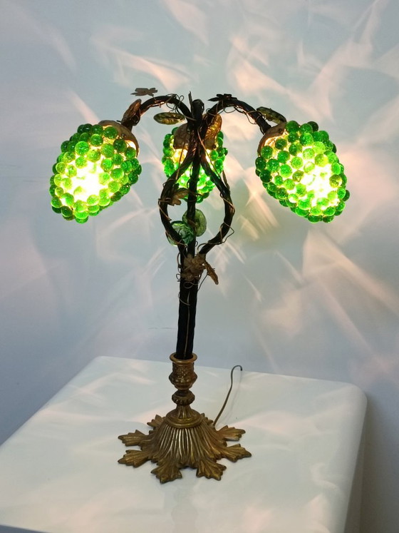 Image 1 of Sculptural lamp, bunch of grapes, Murano glass, 1960s