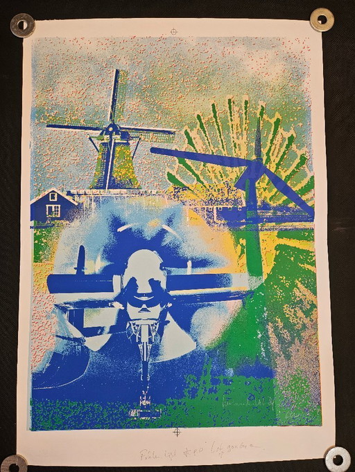 Serigrafia su carta pesante Mulino Henk van der Vet