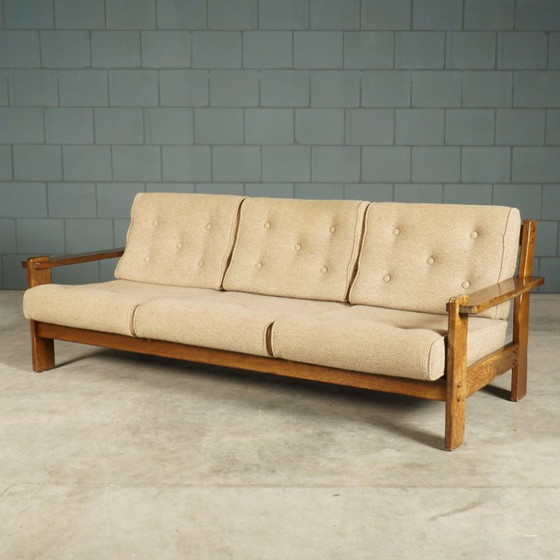 Image 1 of Vintage Scandinavische driezitsbank – in stijl van Asko Finland – jaren 60