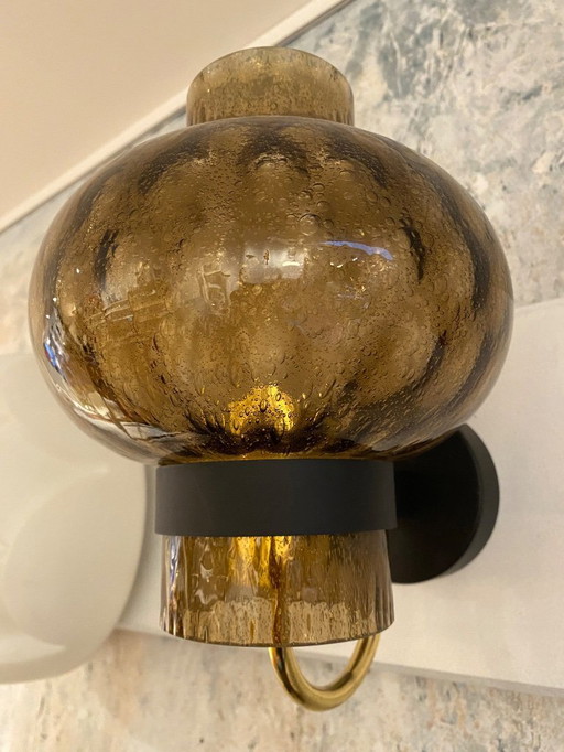 2 lampade da parete vintage Glashutte Limburg lamp