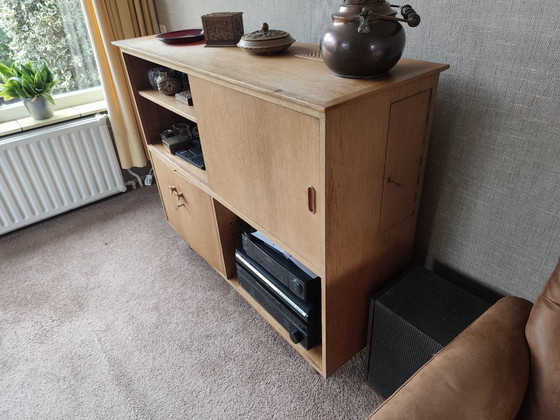 Vintage handgemaakt volledig massief houten dressoir/Audio TV Meubel Jaren 50/60 Mid Century Modern Stijl (photo 4 of 5)