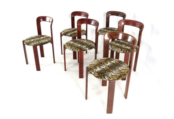 Set di 6 sedie Bruno Rey per Kusch & Co con stampa tigrata vintage – Sedie da pranzo, Wood (photo 24 of 24)