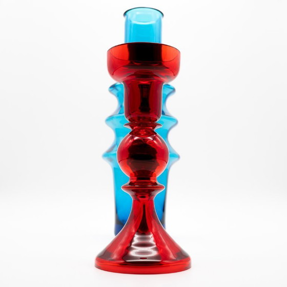 Image 1 of Iconisch design uit het midden van de 20e eeuw, vintage vakmanschap ×3 kunstglazen vazen ​​set WMF
