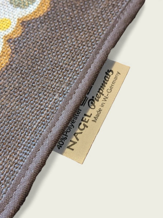 Image 1 of Seltene 60er–70er Jahre Vintage Weihnachts-Tischdecke von NAGEL Piepmatz – 100x100 cm