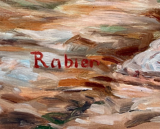 Gran óleo postimpresionista, La Corniche d’Or, Estérel, Firmado Rabier, Hacia 1920, Pinturas y dibujos, Madera (foto 4 de 13)