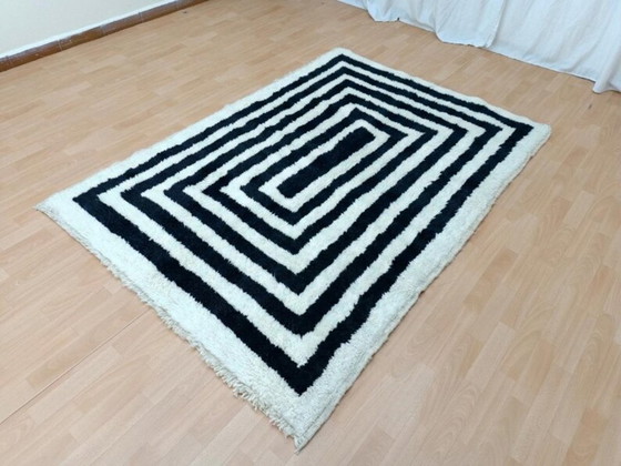 Image 1 of Marokkanischer Berber-Teppich, naturfarben, mit geometrischen Motiven, 250 cm x 150 cm 