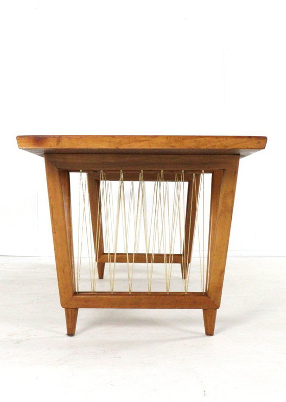 Image 1 of Vintage salontafel notenhout noten ''Deinum'