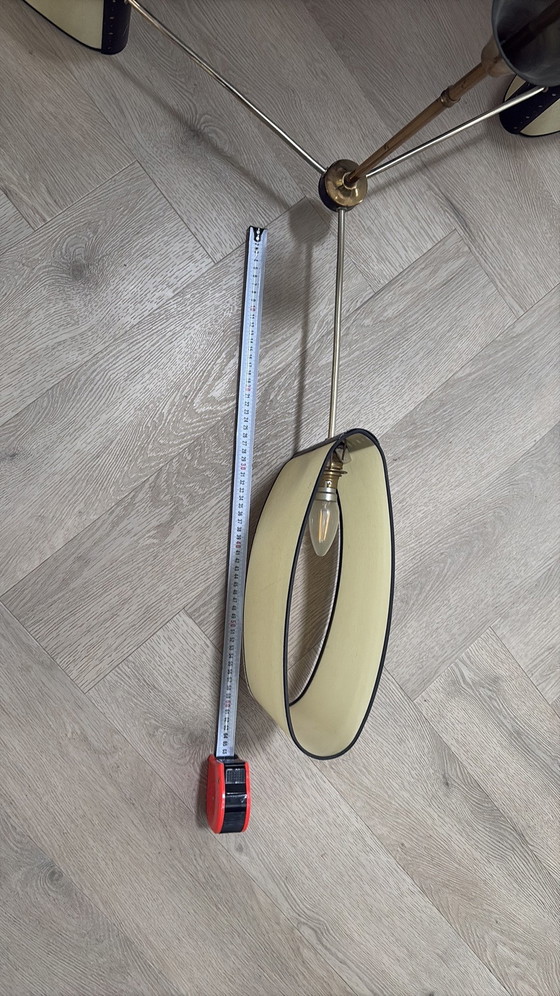 Vintage: Drie Armige Plafon Lamp Maison Liunel – Plafondlampen, Brass (photo 11 of 11)