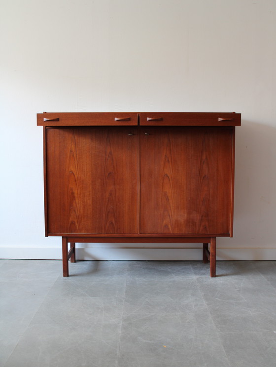 Image 1 of Vintage Swedish teak wall cabinet by Ulferts Tibro