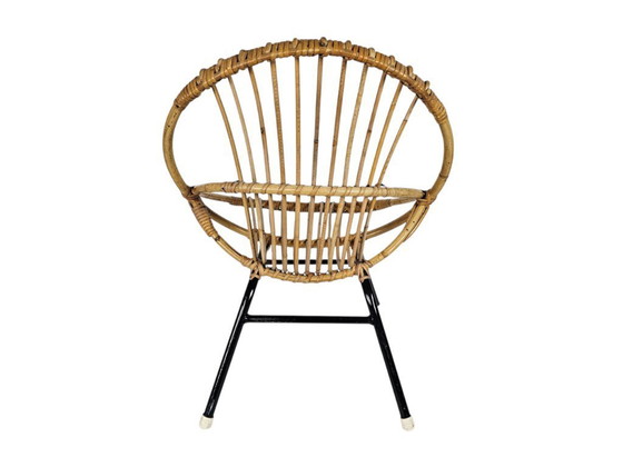 Image 1 of Rohe Noordwolde - modello PE41 - sedia per bambini - Dirk van Sliedregt - rattan - metallo - anni '50