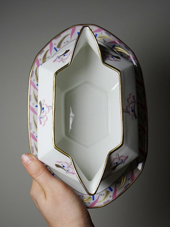 Image 1 of Saucière Art Déco porcelaine de Limoges Bernardaud B&Co Unique