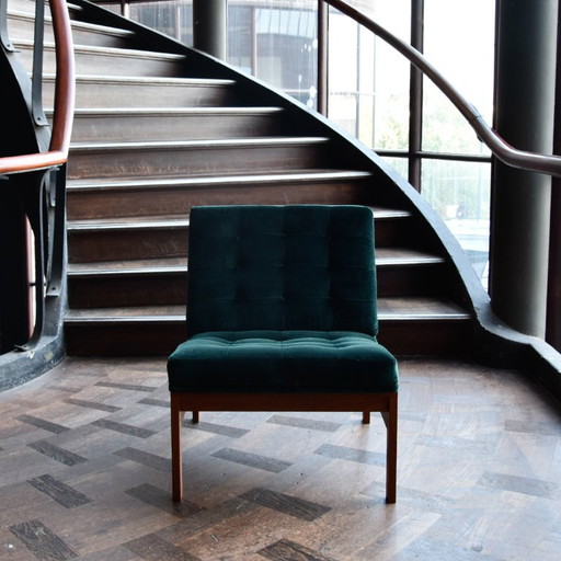 Teak Easy Chair Ole Gjerlov Knudsen & Torben Lind – France & Søn, fauteuils, Textile