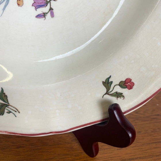 Image 1 of Set di 4 piatti fondi Sarreguemines, modello "Agreste", 1920/50