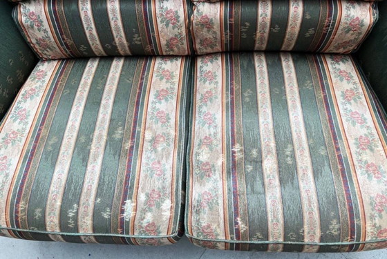 Image 1 of Set completo da soggiorno in stile Luigi XV - Divano 2 posti + 2 poltrone Bergère - Tessuto Jacquard - Comfort eccezionale