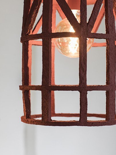 Image 1 of Papier Mâché Terracotta Hanging lamp Marie Michielssen For Serax