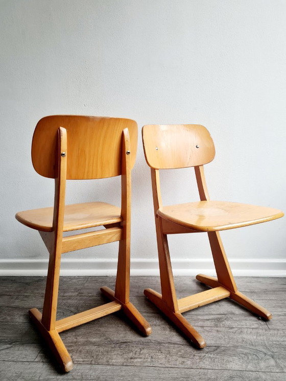 Image 1 of Sedie da scrivania vintage per bambini CASALA, set da 3