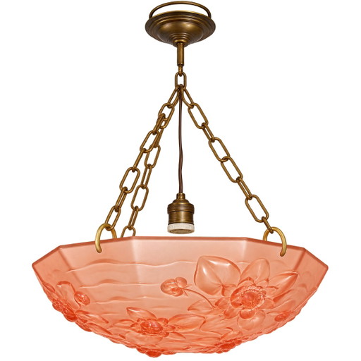Lampada a sospensione Ampla Art Déco, Francia, anni '30