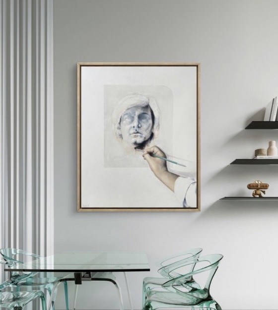 Image 1 of Nicolas Binsfeld - Magnificent portrait of Andy Warhol from 1982 