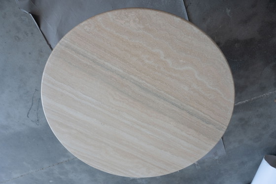 Angelo Mangiarotti M1 Dining Table Travertine Marble 130cm (photo 10 of 15)
