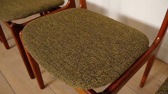 Image 1 of 6 x eetkamerstoelen | Erik Buch | Model 49 | Teak | Opnieuw gestoffeerd
