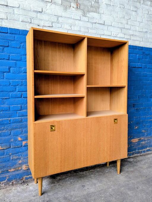 Vintage light wooden wall cabinet, AEJM Møbler, Denmark