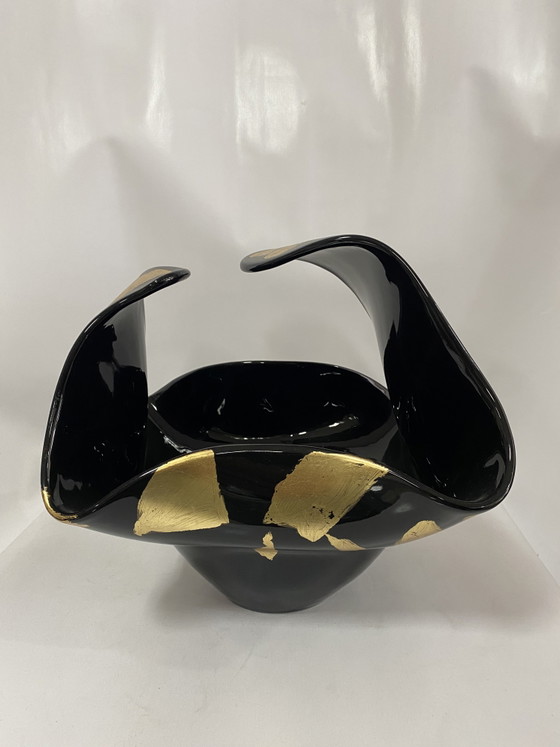 Image 1 of Handgemaakte design keramische vaas / Sculpturaal tafelstuk
