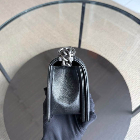 Image 1 of Chanel Boy Small - Caviar Quilted Black Ruthenium Silver Hardware