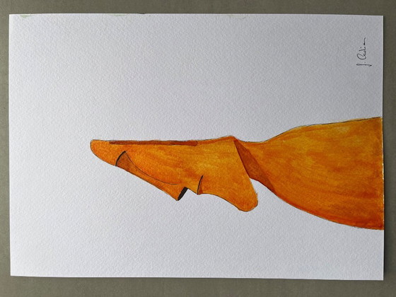 Image 1 of Inkt op wit papier.  Formaat 30x21cm.