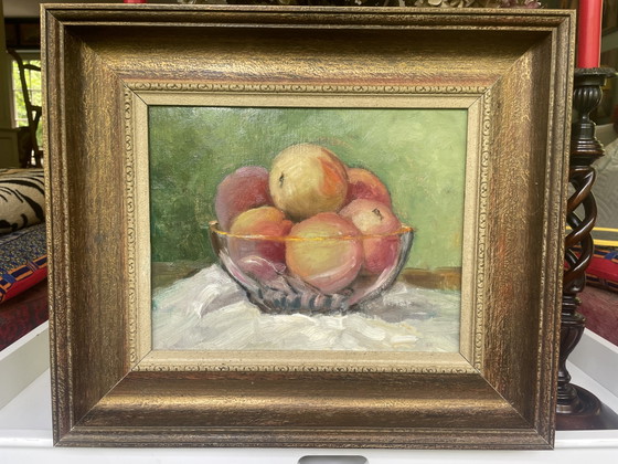 Image 1 of An apple for the thirst, oil on canvas, framed