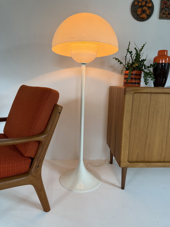 Vintage ‘Trixel’ Mushroom Vloerlamp, Lyfa Denemarken ‘70 – Vloerlampen, Metal, Plastic (photo 8 of 13)