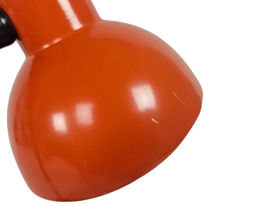 Image 1 of Design olandese - Hala Zeist - Olanda - modello 704A - collo flessibile - cromo - arancione - anni '70