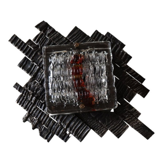 Image 1 of Lampada da parete brutalista Poliarte di Albano Poli, 1970