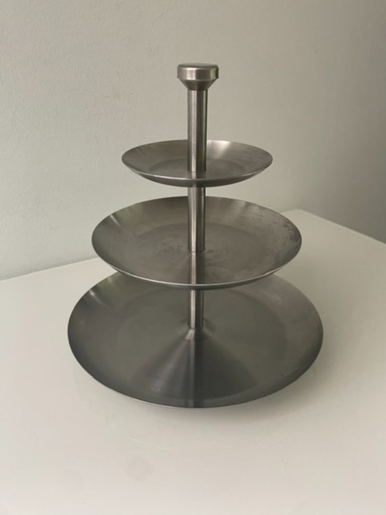 Image 1 of Minimalist stainless steel tiered stand – modern design