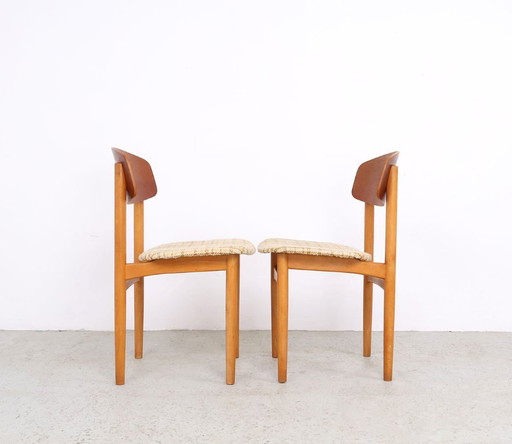 Børge Mogensen Model 122 Eetkamerstoelen, Søborg Møbelfabrik, 1952 – Textile, Wood (photo 2 of 13)