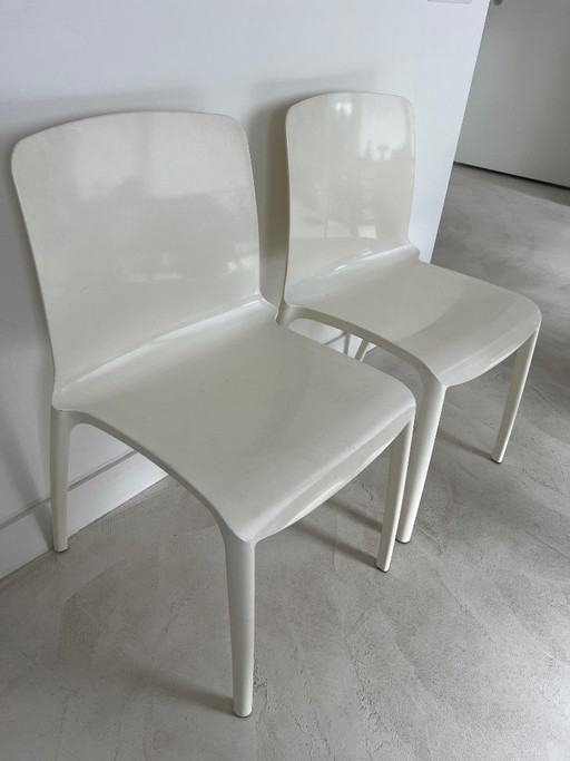 2 Casprini Stoelen Van Marcello Ziliani – eetkamerstoelen, Plastic (photo 2 of 12)