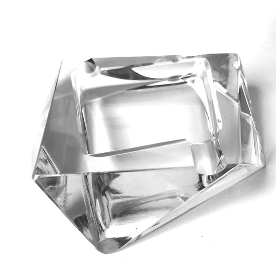 Image 1 of Vintage asymmetrische asbak - Kristal - 1970-80