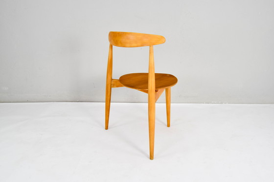 Image 1 of Fh4103 Heart Dining Chairs By Hans Wegner For Fritz Hansen, Denmark, 1950S, Set Of 4