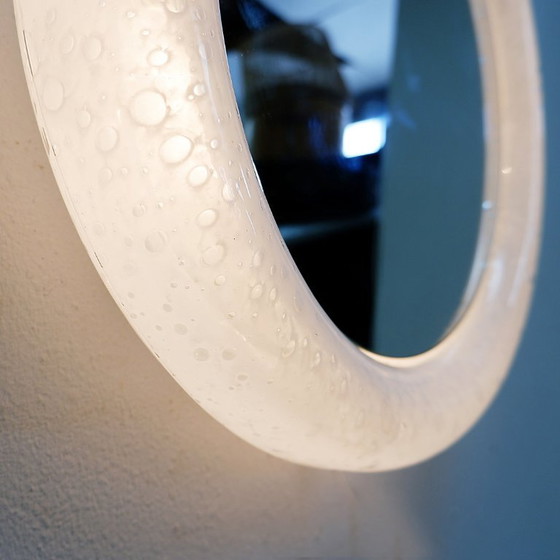 Image 1 of Vintage illuminated mirror in bubble-effect glass from Limburg – 1970s
